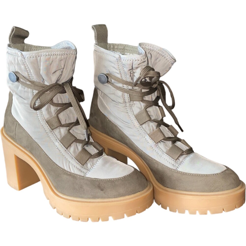 DOLCE VITA Celida Boots Stacked Heel Green Size 7.5